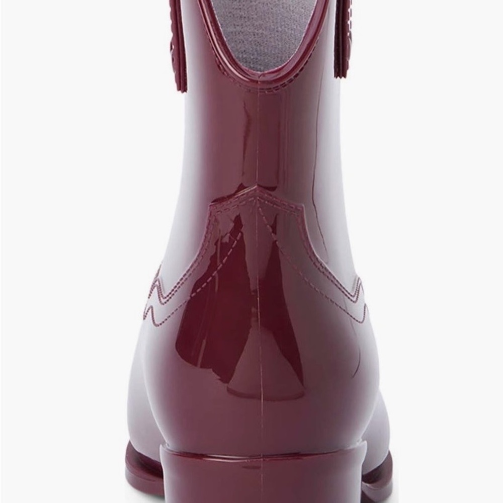 Beach by Matisse Oakley Western Booties Maroon Glossy Patent NWT - Picture 5 of 7